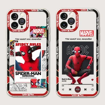 Spider Man Mäkké Silikónové puzdro pre Samsung Galaxy S22 Ultra S21 FE S10 S20 Plus Poznámka: 20 10 A32 A52 A72 A53 A73 A13 A23 Zadný Kryt