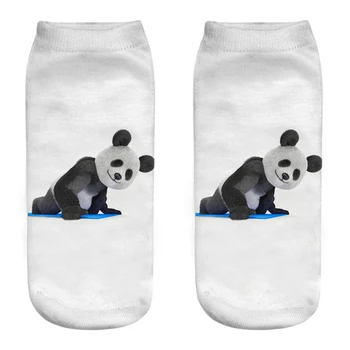Nový Zábavný Športový Cartoon Zvierat 3D Tlač Fitness Ponožky Panda Veverička Psa vo vzpieraní Jóga, Gymnastika Skateboard Loptové Hry